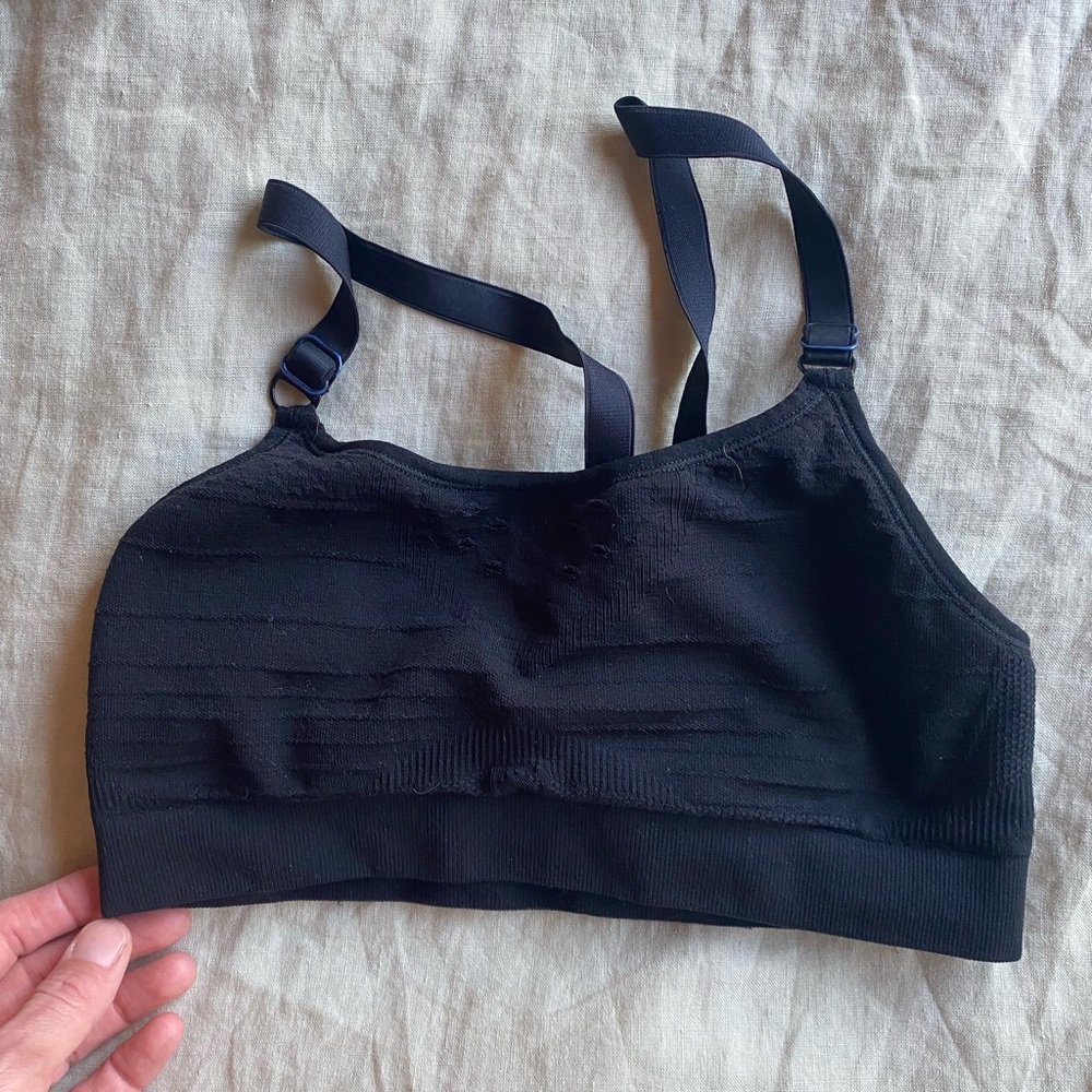 Smart Wool black sports bra Small